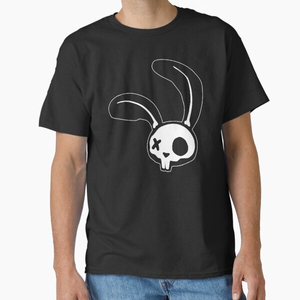 Item preview, Black and White Punk Bunny Skull Graphic designed and sold by iscaStudioArt.
