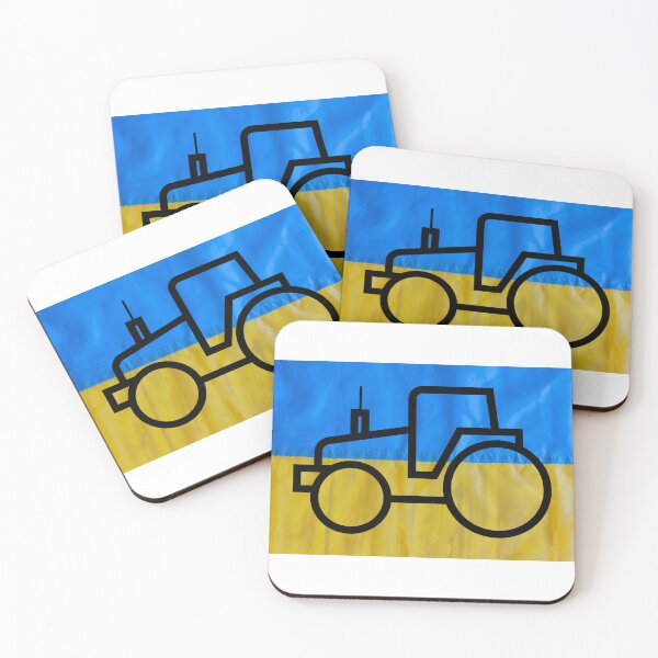Item preview, Ukrainian Flag and tractor designed and sold by Zevy-Darling.