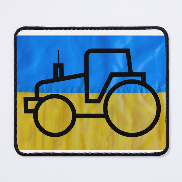 Item preview, Ukrainian Flag and tractor designed and sold by Zevy-Darling.