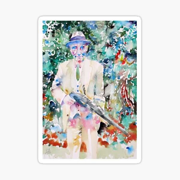 Item preview, WILLIAM S. BURROUGHS watercolor portrait .2  designed and sold by SierraR6990899.