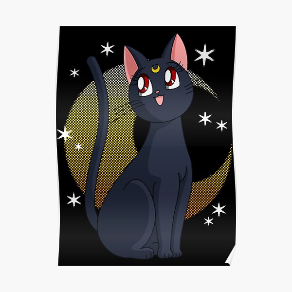 Sailor Moon Luna Wall Art For Sale Redbubble