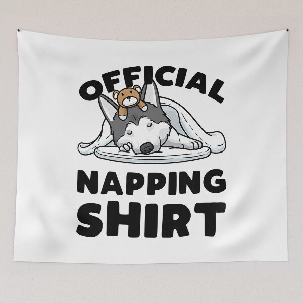 Item preview, Husky Dog Sleeping Official Napping Shirt Pajama Siberian Husky designed and sold by PerkinsAarav.