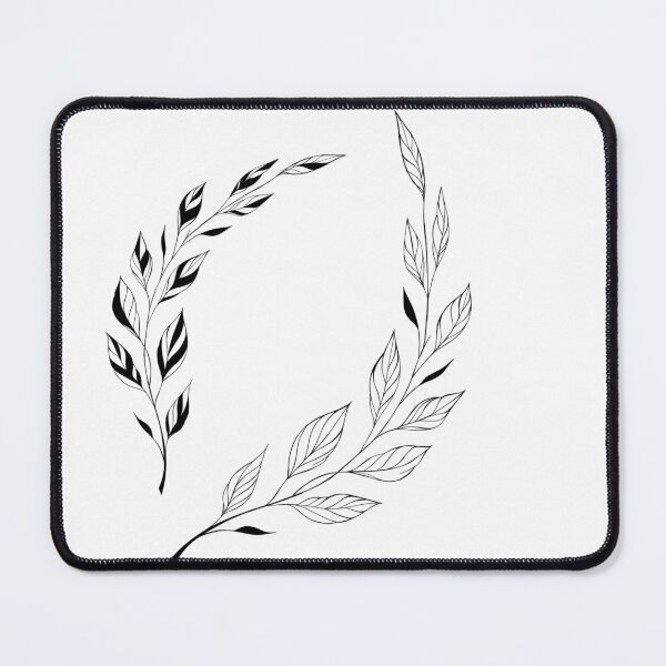 Item preview, botany tattoo sketch - beautiful twig plant. Botanical element template for graphic design, wedding decor, textiles, souvenir gift, stationery print designed and sold by Sunshine2504.