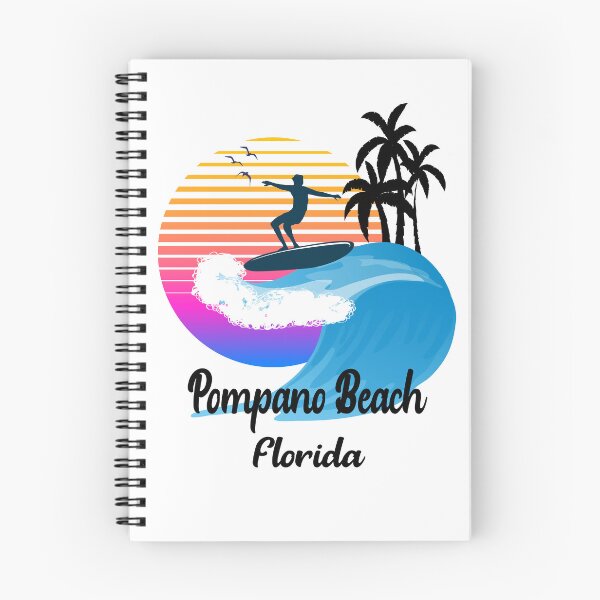Item preview, Pompano Beach Florida Seaside Retro Sunset designed and sold by mountainadora.