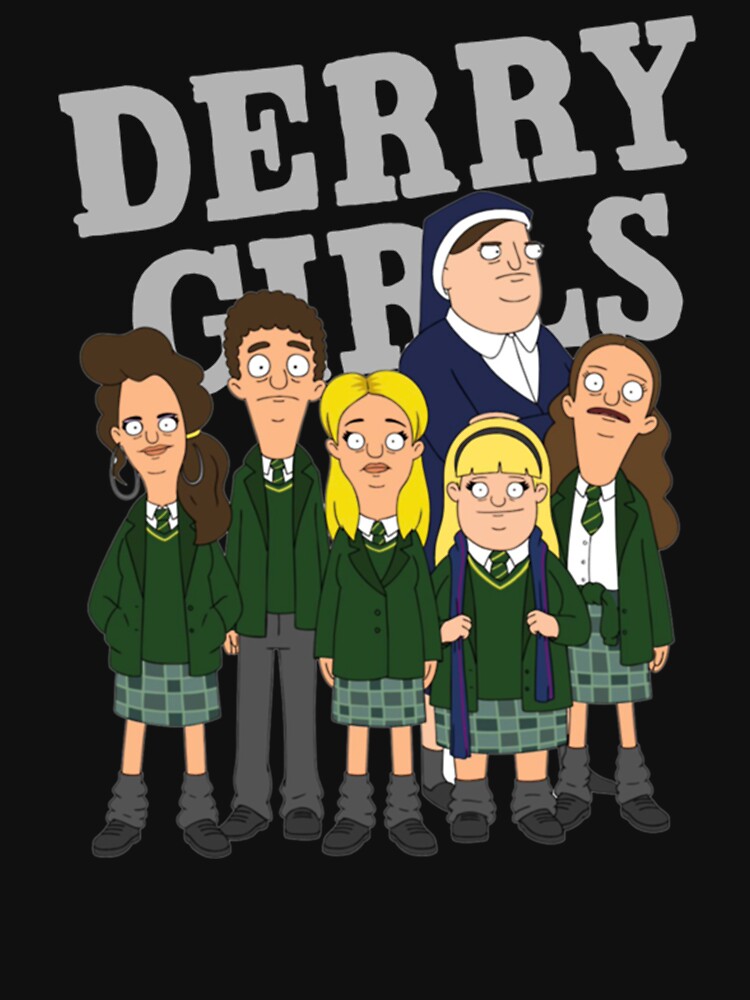 Imagen 7 de 7, Camiseta clásica con la obra chicas derry, diseñada y vendida por WhisskeyPiggy.