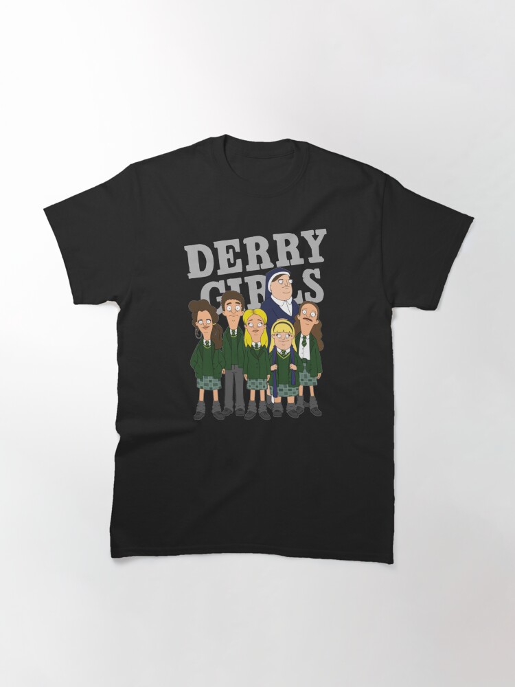 Imagen 3 de 7, Camiseta clásica con la obra chicas derry, diseñada y vendida por WhisskeyPiggy.