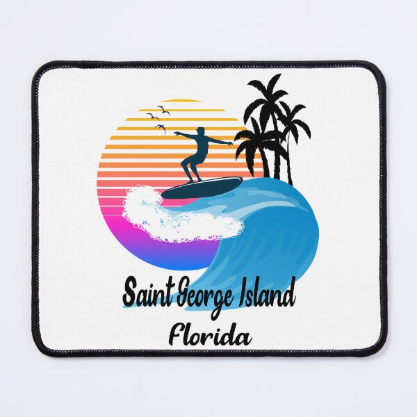 Item preview, Saint George Island Florida Seaside Retro Sunset designed and sold by mountainadora.