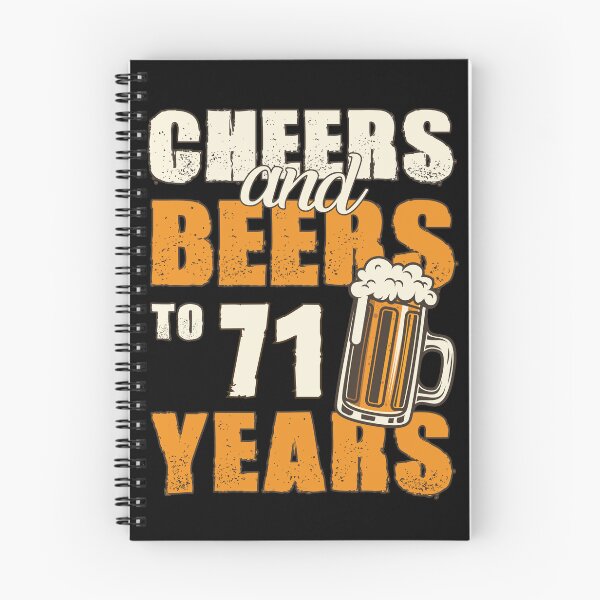 Item preview, Cheers and Beers to 71 years, funny birthday gift designed and sold by HeavyStyle.