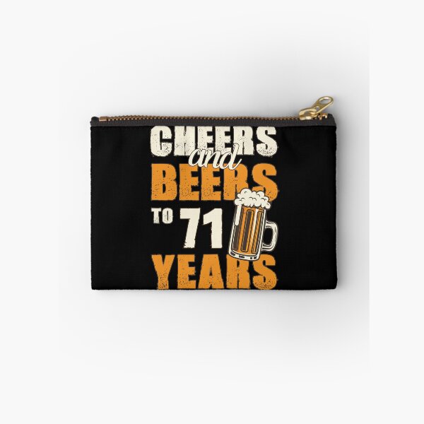 Item preview, Cheers and Beers to 71 years, funny birthday gift designed and sold by HeavyStyle.