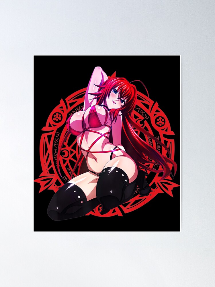 Funny High School Anime DxD Rias Gremory With Friend Poster for