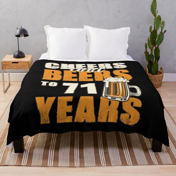 Item preview, Cheers and Beers to 71 years, funny birthday gift designed and sold by HeavyStyle.