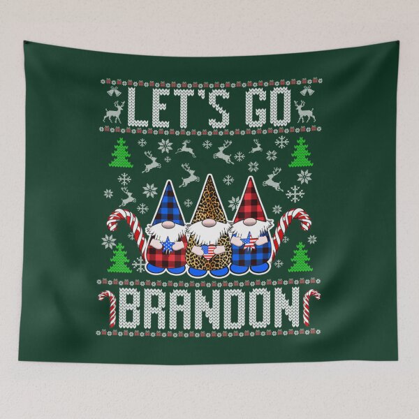 Item preview, Lets Go Branson Brandon Us Flag Ugly Christmas Sweater designed and sold by SpotShopCo.