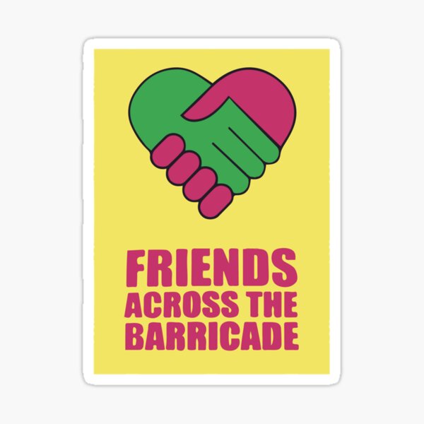 Vista previa del artículo con la obra «Derry Girls Friends a través de la barricada», diseñado y vendido por WhisskeyPiggy.