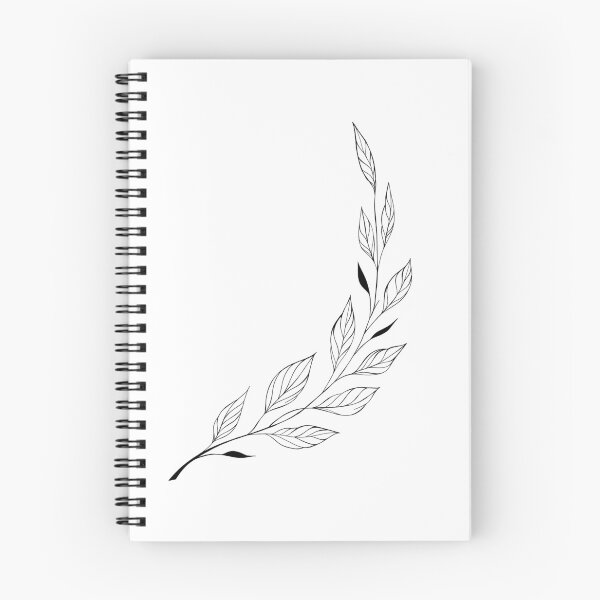Item preview, beautiful detailed sketch of plant. The idea of ​​a twig tattoo with leaves. detailed sketch of a twig with leaves designed and sold by Sunshine2504.