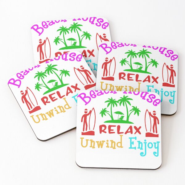 Item preview, Beach House Relax Unwind Enjoy Funny Beach quotes designed and sold by Katty Williams.