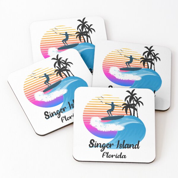 Item preview, Singer Island Florida Seaside Retro Sunset designed and sold by mountainadora.