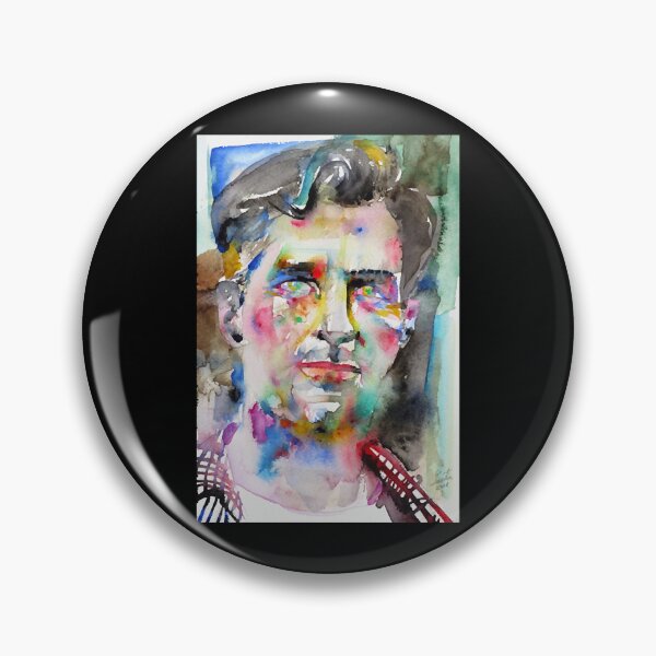 Item preview, JACK KEROUAC watercolor portrait .4  designed and sold by SierraR6990899.