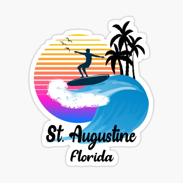Item preview, St. Augustine Florida Seaside Retro Sunset designed and sold by mountainadora.