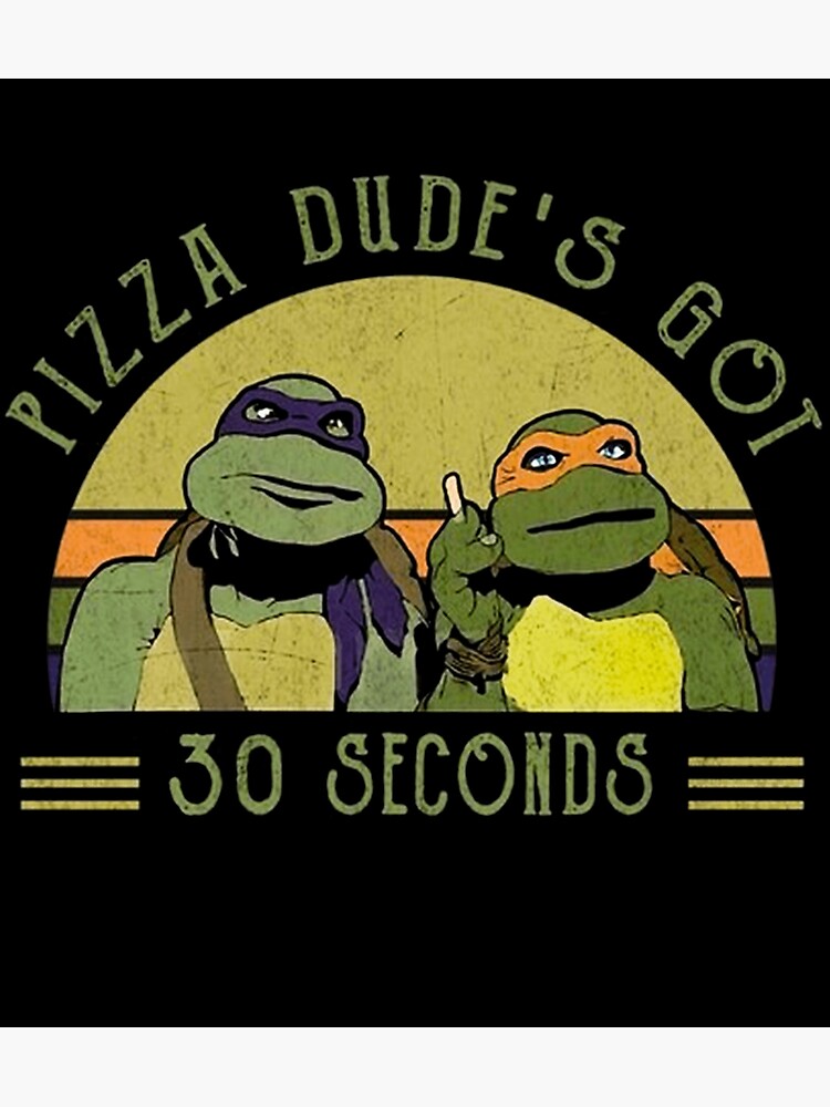 Buy Turtle Pizza Dude's Got 30 Seconds Shirt For Free Shipping CUSTOM XMAS  PRODUCT COMPANY