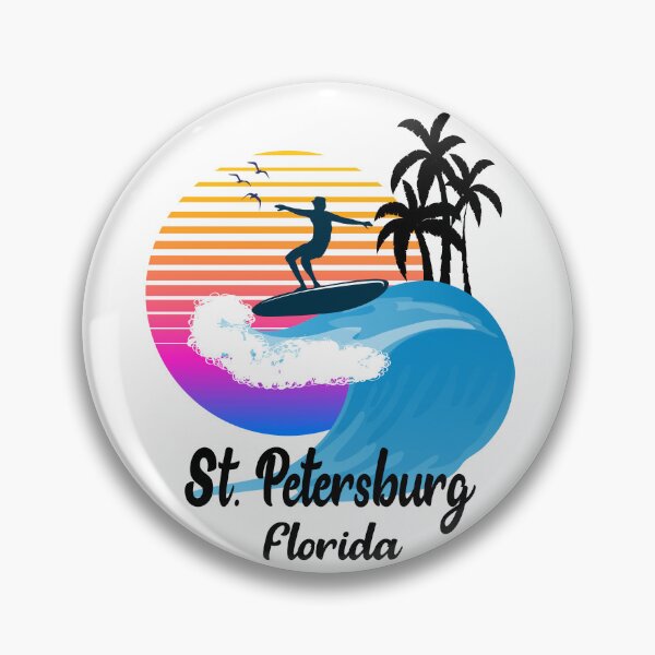 Item preview, St. Petersburg Florida Seaside Retro Sunset designed and sold by mountainadora.