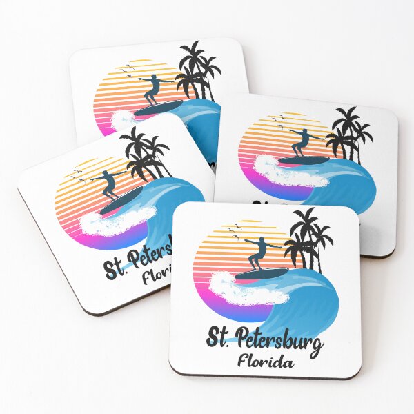 Item preview, St. Petersburg Florida Seaside Retro Sunset designed and sold by mountainadora.