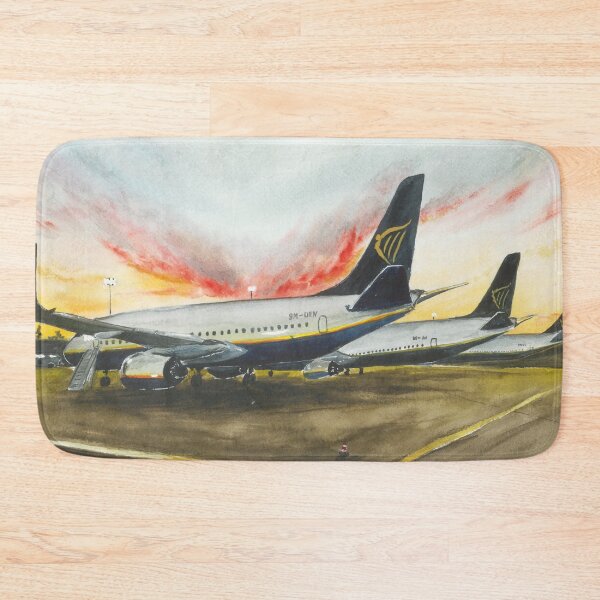 Item preview, watercolor, three airplanes Boing 737 on the runway designed and sold by PUSTOTA86.