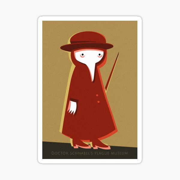 Plague Doctor jr. with hat Sticker