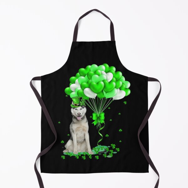 Item preview, Husky Dog With Lucky Balloon Heart St Patricks Day designed and sold by PerkinsAarav.