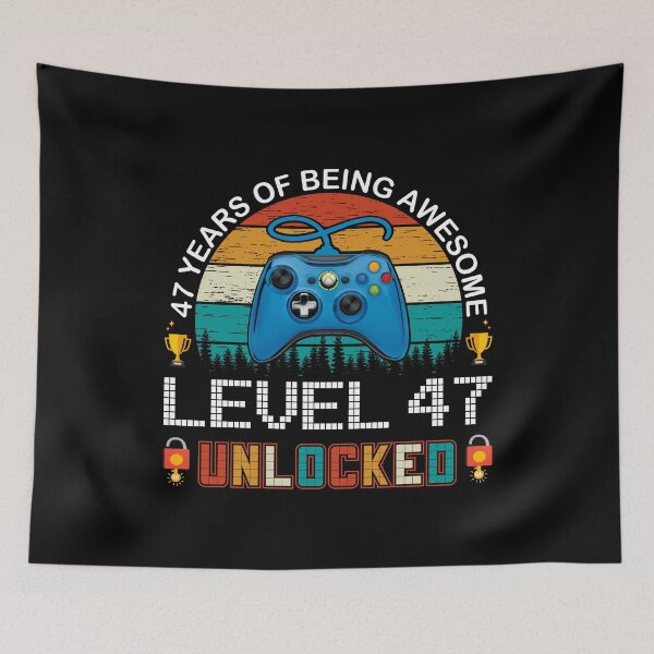 Item preview, 47 Years Of Being Awesome Level 47 Unlocked Gamer designed and sold by PansyBoyd.