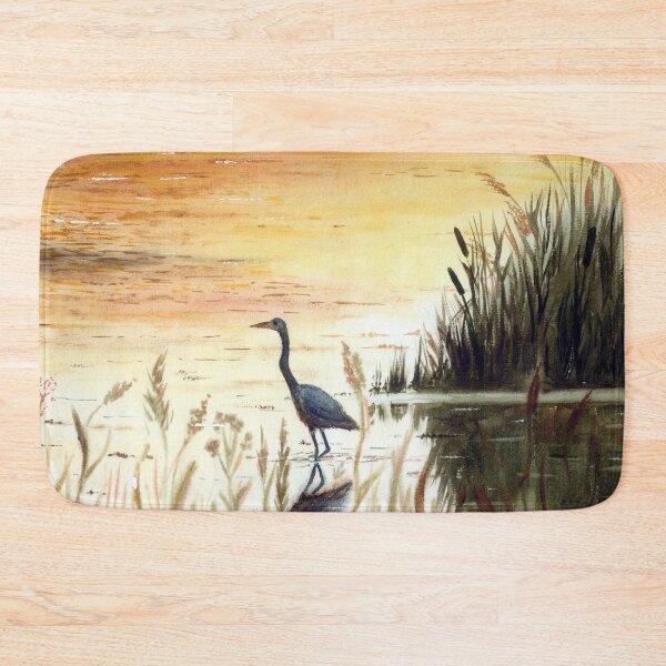 Item preview, Bird in the water, watercolor landscape designed and sold by PUSTOTA86.