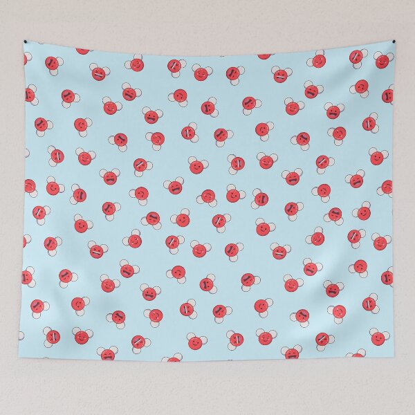 Item preview, Cute Water Molecules Emoji Pattern designed and sold by cutescience.