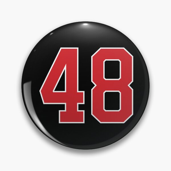 Item preview, Sports Number 48, red black color lucky sport forty eight designed and sold by ArtIsParty.