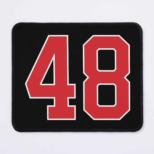 Item preview, Sports Number 48, red black color lucky sport forty eight designed and sold by ArtIsParty.