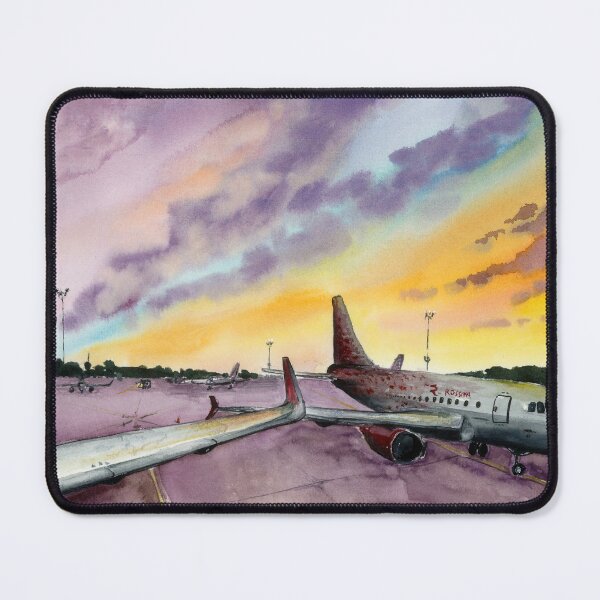 Item preview, watercolor,  airplane Airbus a 319  designed and sold by PUSTOTA86.