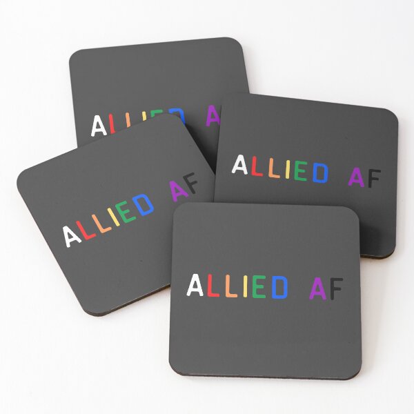 Item preview, Allied af Allies. LGBTQ Ally Pride designed and sold by Subtle Pride Shop.