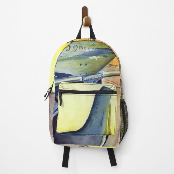 Item preview, airport at sunset, watercolor landscape, airplane designed and sold by PUSTOTA86.