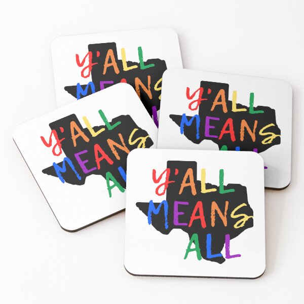 Item preview, Y'all Means All LGBT Allies. LGBTQ Ally Pride designed and sold by Subtle Pride Shop.