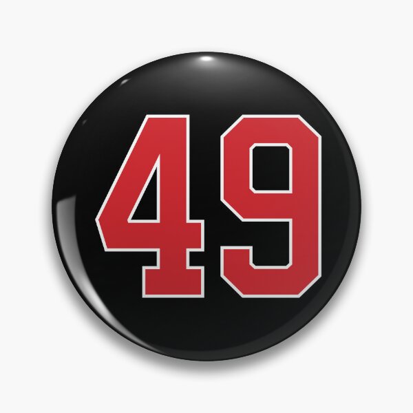 Item preview, Sports Number 49, red black color lucky sport forty nine designed and sold by ArtIsParty.