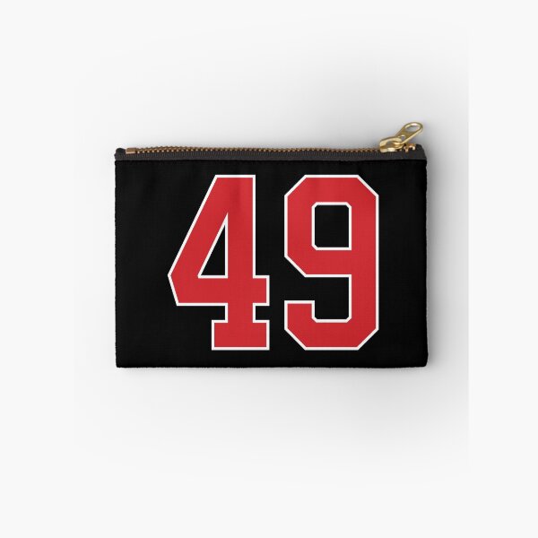 Item preview, Sports Number 49, red black color lucky sport forty nine designed and sold by ArtIsParty.