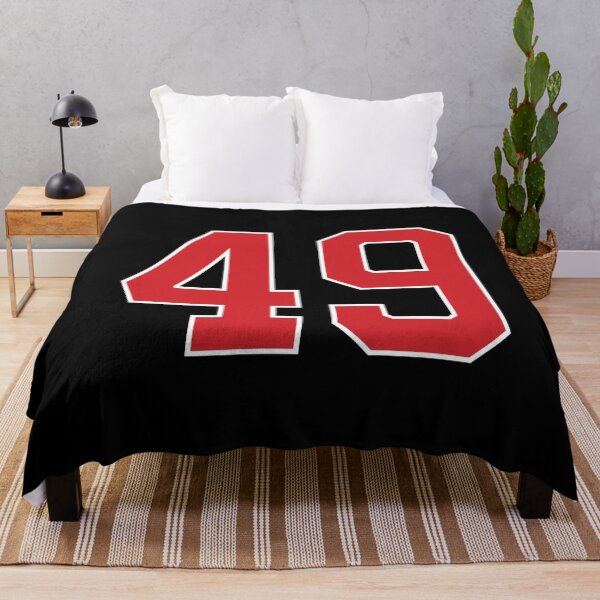 Item preview, Sports Number 49, red black color lucky sport forty nine designed and sold by ArtIsParty.