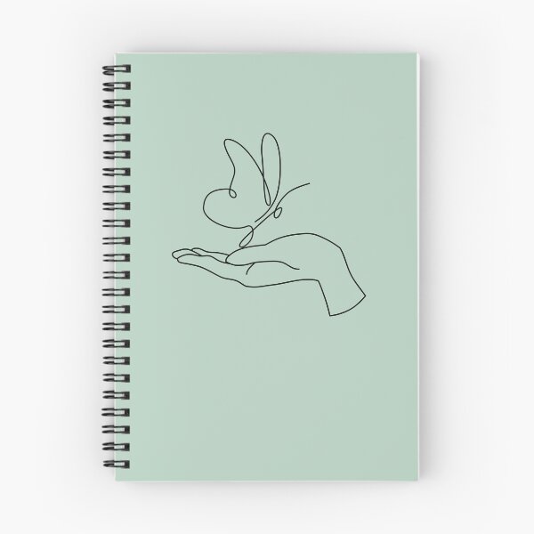 Item preview, Life is Fragile, Be gentle - Minimalistic Line Art Butterfly on Hand Palm designed and sold by LamaraK.