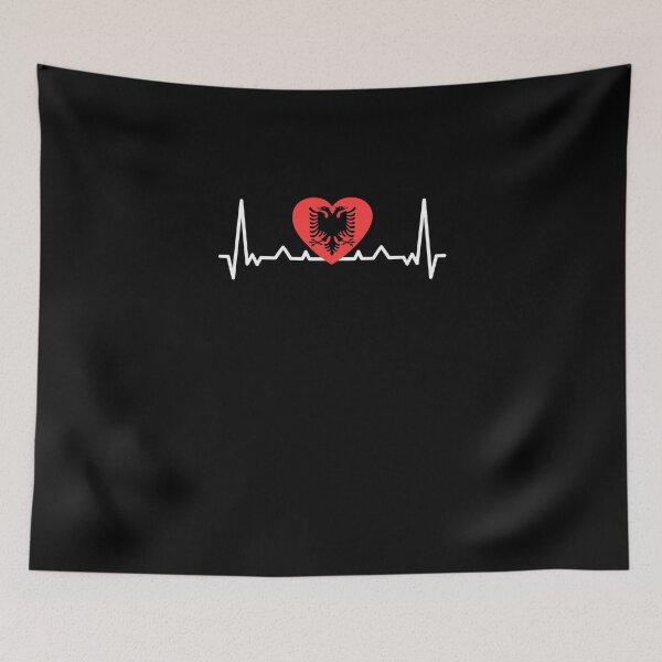 Item preview, Albanian Heartbeat Double Headed Eagle For A Patriot Albania designed and sold by Nessshirts.