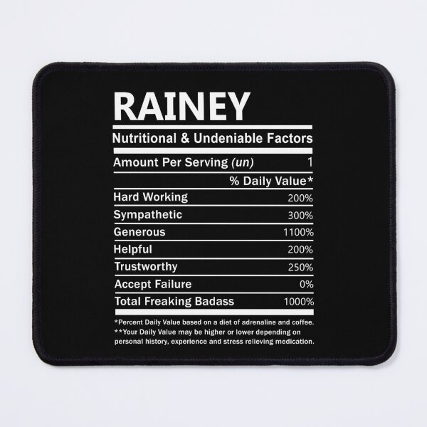 Item preview, Rainey Name T Shirt - Rainey Nutritional And Undeniable Factors Gift Item Tee designed and sold by celiagomez456.