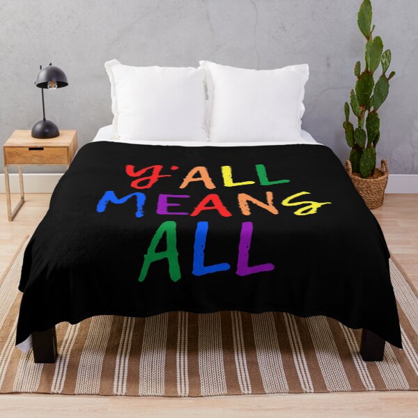 Item preview, Y'all Means All LGBT Allies. LGBTQ Ally Pride designed and sold by Subtle Pride Shop.