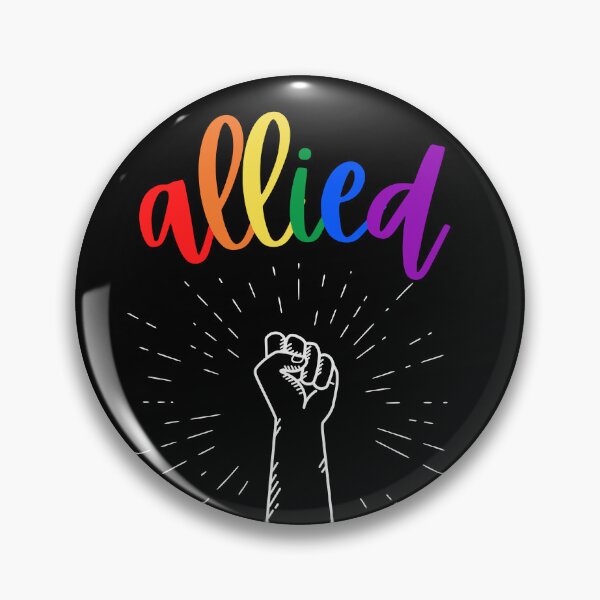 Item preview, Allies Fist in the Air. LGBTQ Ally Pride designed and sold by Subtle Pride Shop.