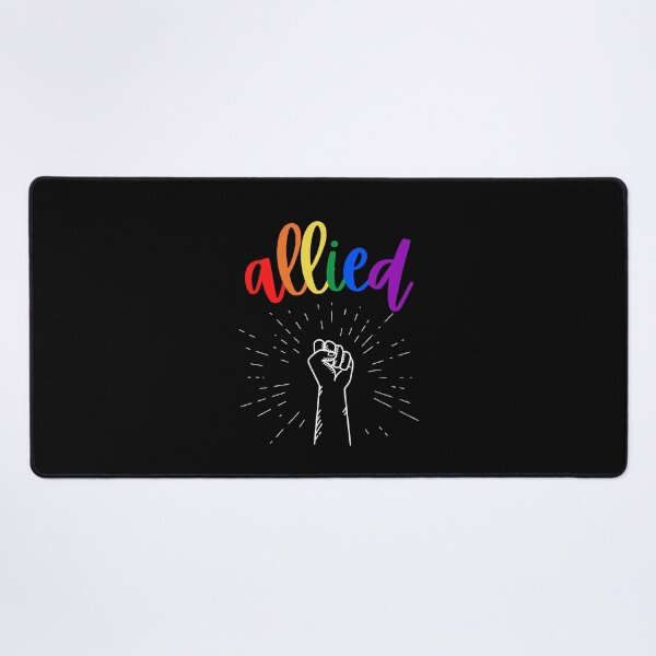 Item preview, Allies Fist in the Air. LGBTQ Ally Pride designed and sold by Subtle Pride Shop.