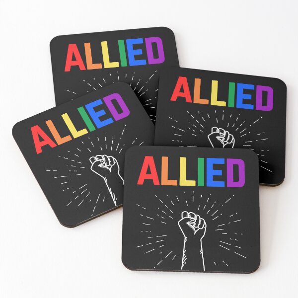 Item preview, Allies Fist in the Air. LGBTQ Ally Pride designed and sold by Subtle Pride Shop.