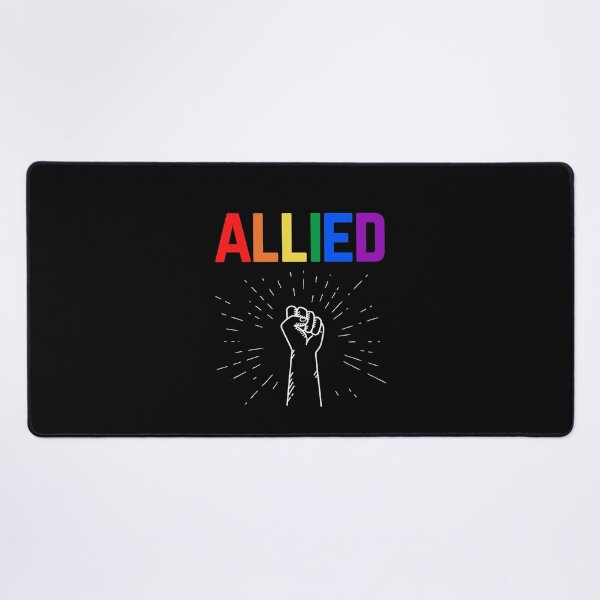 Item preview, Allies Fist in the Air. LGBTQ Ally Pride designed and sold by Subtle Pride Shop.