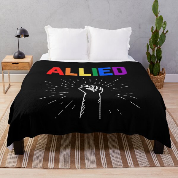 Item preview, Allies Fist in the Air. LGBTQ Ally Pride designed and sold by Subtle Pride Shop.