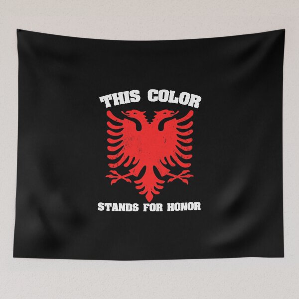 Item preview, Albania Flag Double Headed Eagle For Patriots Albanian Honor designed and sold by Nessshirts.